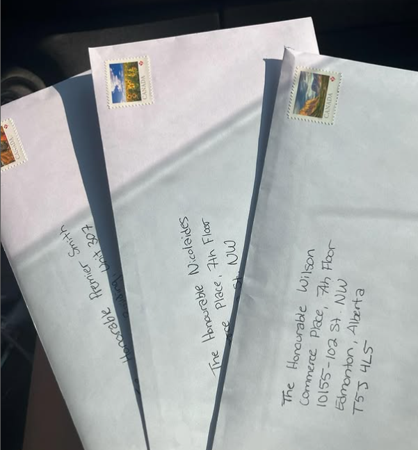 Photos of letters